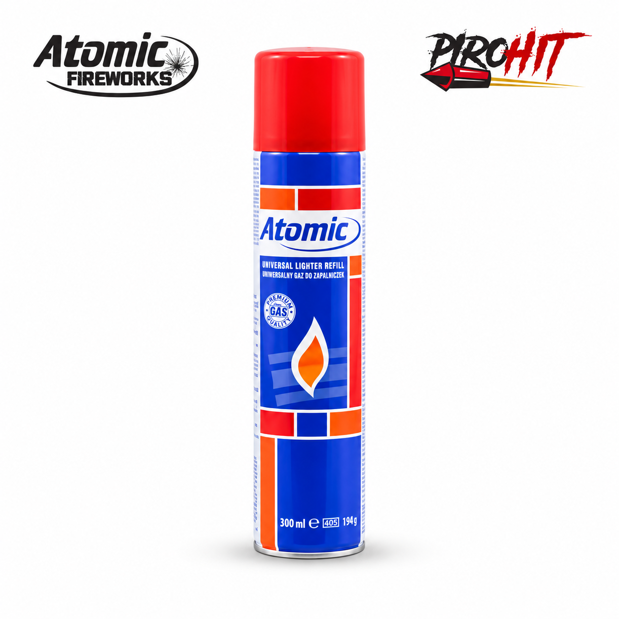 Zapalniczka Turbo Black F2 Atomic Fireworks Mix Grafik 1 sztuka gaz