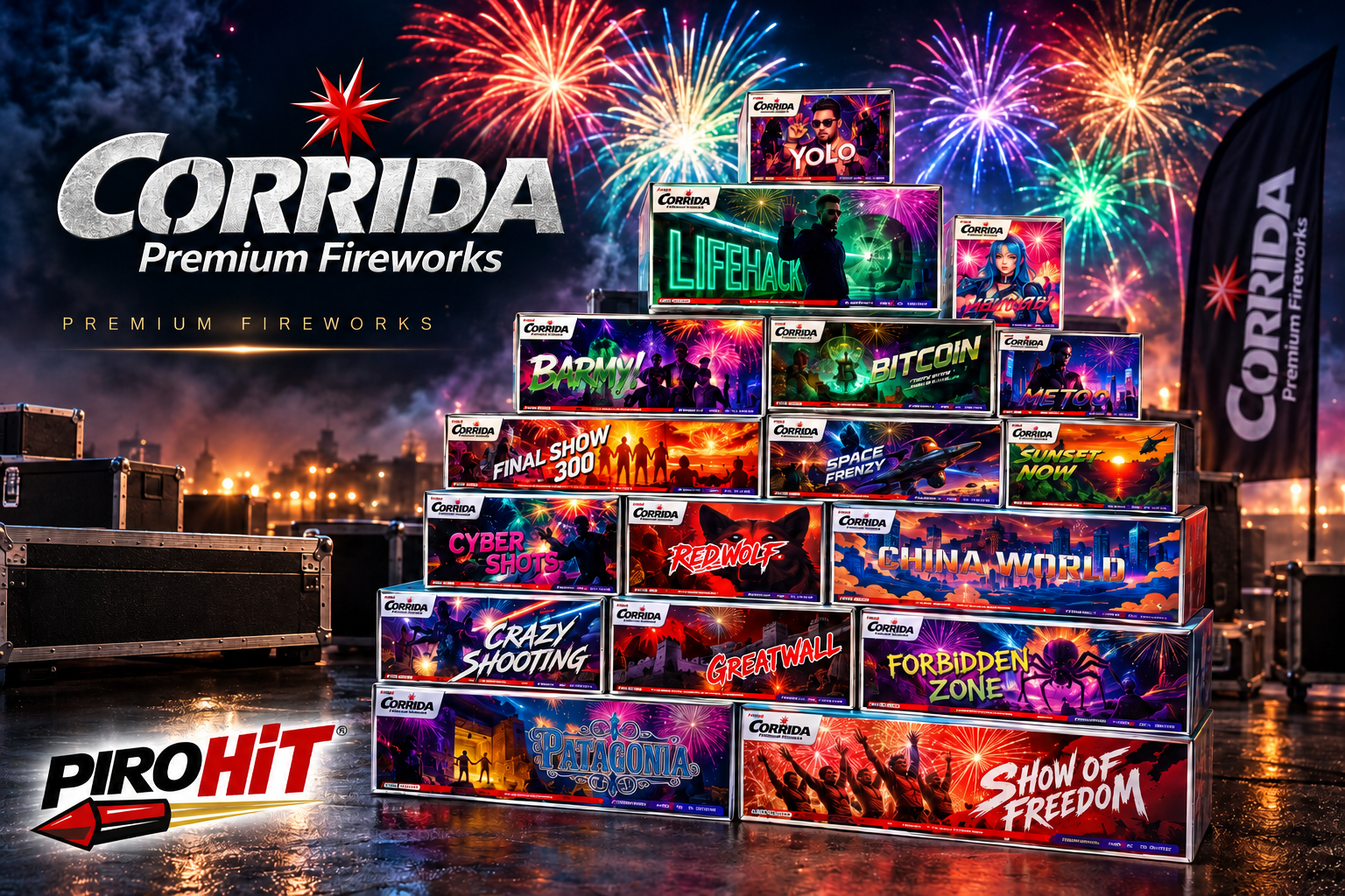 Corrida Fireworks 2026 – New Premium Fireworks at PiroHiT