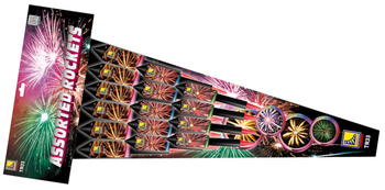 Assorted Rockets TR33 Tomaszek - 15 Feuerwerksraketen mit großer Effektmischung