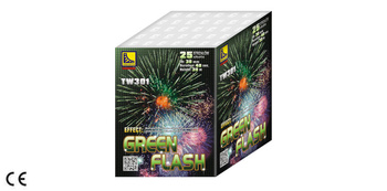 TW301 GREEN FLASH Tomaszek Feuerwerksbatterie – 25 Schuss, 30 mm, F2