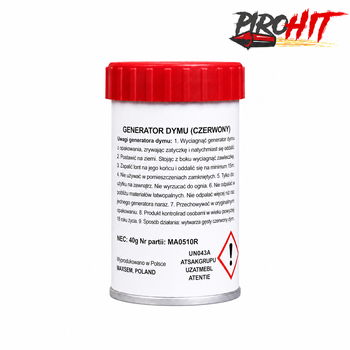 MA0510-RED Red Smoke Canister by Maxsem – 55 mm, Approx. 60 Seconds, P1