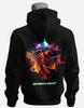 Bluza czarna z kapturem Hot Peppers BHP3 2x nadruk rozm. XXL