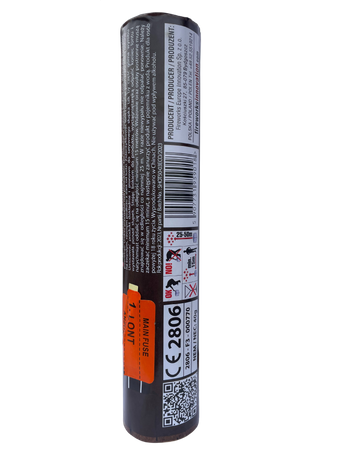 FIRE DON'T SHUTTLE 50 mm 2" single shot bang titanium salute + blauw faceSHOT50-03 ECO 24/1 F3