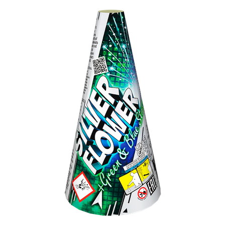 Silver Flower + Green & Blue Stars JF93  F2  40/1