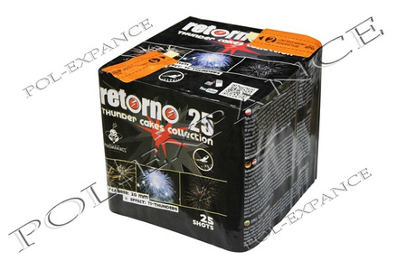 Retorno 25 Zwarte multi-shot batterij 25 shots DB21 Dextrin