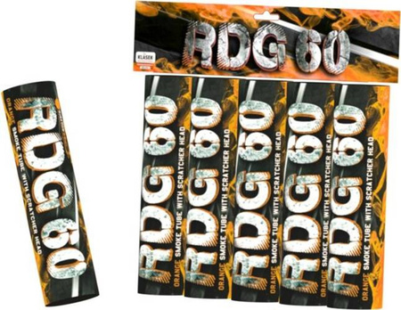 RDG60 Smoke Candle Orange T1 Klasek 5pcs