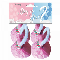 Gegooide slingers babyshower roze TXK162-10 50/4