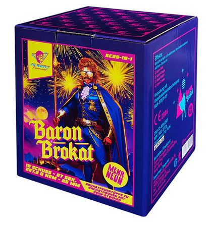 Batterij Baron Brokat AC25-16-1 16shots 25mm F2 Albert Feuerwerk