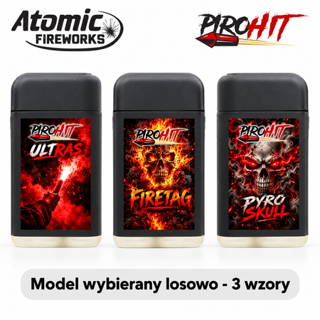 Jet-Feuerzeug Scuba Jet Atomic Fireworks mit Klappdeckel Motiv-Mix