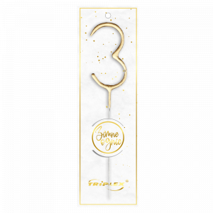 Wunderkerzen Nummer „3“ Gold TXF803 F1 12/20