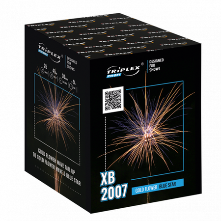 Cake Gold Flower Blue Star XB2007 25shots 30mm F2 Triplex