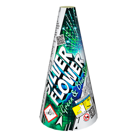 Silver Flower + Green & Blue Stars JF93  F2  40/1
