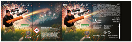 Mały ale wariat 16s 20mm wyrzutnia Elita Machonego PiroHIt  24/1 F2 PH105  