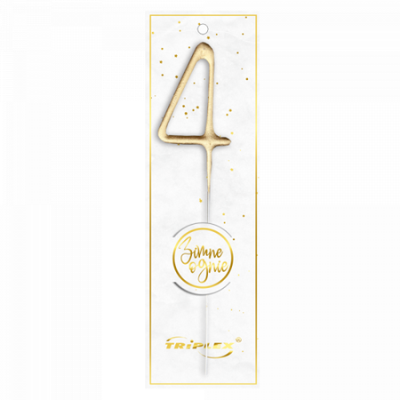 Cold Fires Numeral "4" gold TXF804 F1 12/20