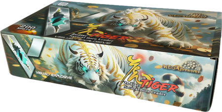 Cake Zodiac Tiger MF200‑20HQ 200shots 20mm F2 MegaFireworks
