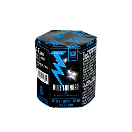 Vuurwerkbatterij Blue Thunder 7 Schoten 20 mm F2 5901122911395 Argento Feuerwerke