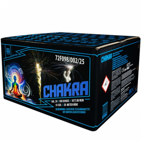 Chakra AC24-100-1 – wyrzutnia 100 strzałów 24 mm F2 Argento Feuerwerke