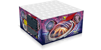 TW720 Tomaszek 100 Shots 20 mm - F3 Firework Cake with Glitter Crowns, Strobes and Colour Stars