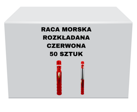 PM02R 50 x Raca morska teleskopowa rozkładana czerwona Ultras comet opakowanie