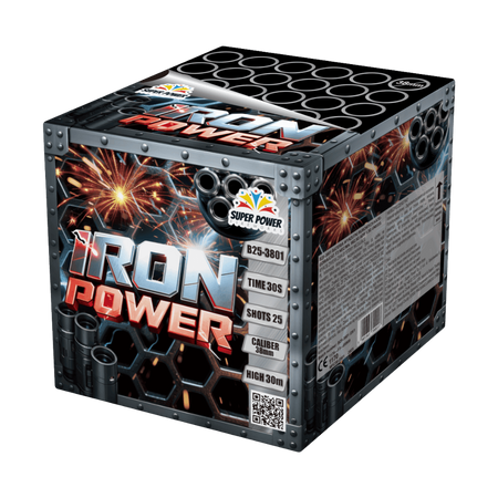 Vuurwerkbatterij Iron Power B25380125 schoten 38 mm F3 Super Power