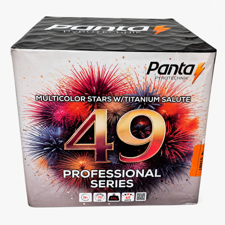 Feuerwerksbatterie Multicolor Stars w Titanium Salute 49 Schuss 30 mm F3 PANTA