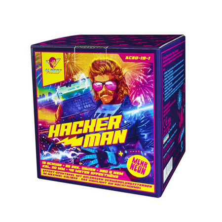 Feuerwerksbatterie Hacker Man 19 Schuss 30 mm F2 AC30-19-1 Albert Feuerwerk