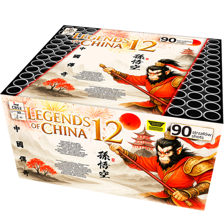 Verbundfeuerwerk Legends of China 12 90 Schuss 30 mm F2 CB52 Jorge