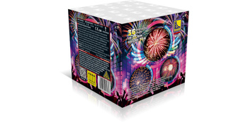 TW709 Tomaszek 36 Shots 1.2" - F2 Firework Cake with Golden Coconut and Strobe Effects