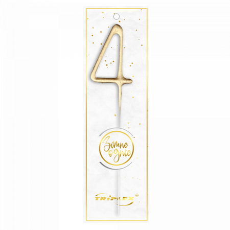 Sterretjes Nummer "4" goud TXF804 F1 12/20
