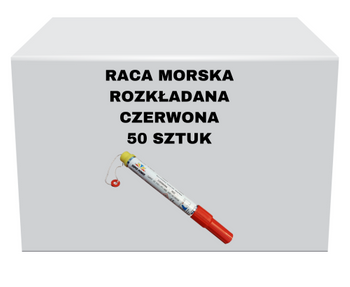 50 x RACA MORSKA CZERWONA ELIOS red 60 sek. flara P1 50/1