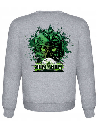 Bluza szara Zombie Attack BZA2 2x nadruk rozm. XL