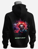 Bluza czarna z kapturem Red Terror BRT1 2x nadruk rozm. L