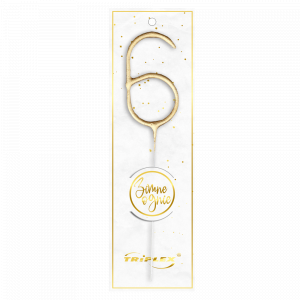 Wunderkerzen Nummer „6“ Gold TXF806 F1 12/20