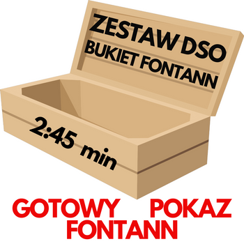 Fonteinshow "BOEKET VAN FONTEINEN" Set om zelf DSO af te vuren 2:45 min