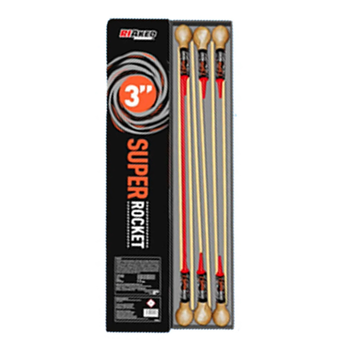 Super rocket 3" Riakeo HF24850R rakiety kuliste szelka na kiju 6 sztuk F3 5/6