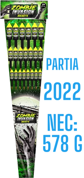 2022 RS21Z Zombie Invasion Rocket zestaw rakiet 5/1 F3 NEC: 578 g