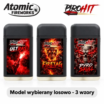 Zapalniczka żarowa Scuba Jet Atomic Fireworks otwierana klapka mix grafik