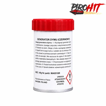 Dym w puszce czerwony MA0510-RED Maxsem – 55 mm, około 60 sekund, P1